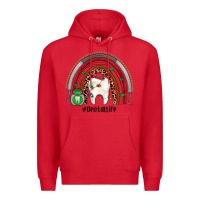 Red Christmas dental life rainbow Premium Hoodie - JahusDesignShop