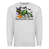 Dove Grey T-Rex Trick Rawr Treat Premium Sweatshirt - RanaPortraitStore
