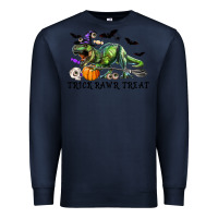 Navy T-Rex Trick Rawr Treat Premium Sweatshirt - RanaPortraitStore