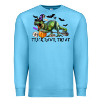 Ocean Blue T-Rex Trick Rawr Treat Premium Sweatshirt - RanaPortraitStore