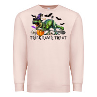 Pale Pink T-Rex Trick Rawr Treat Premium Sweatshirt - RanaPortraitStore