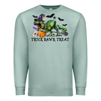 Seafoam T-Rex Trick Rawr Treat Premium Sweatshirt - RanaPortraitStore