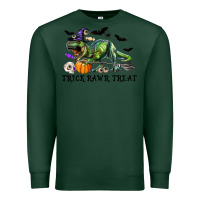 Sports Green T-Rex Trick Rawr Treat Premium Sweatshirt - RanaPortraitStore