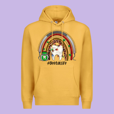 Christmas Dental Life Rainbow Premium Hoodie Designed By Jahusdesignshop