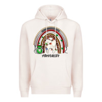 Pale Pink Christmas dental life rainbow Premium Hoodie - JahusDesignShop