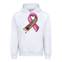 White breast cancer sport ribbons Urban Hoodie - AdoDesignShop