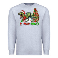 Heather Grey t rex x mas mood Premium Sweatshirt - RanaPortraitStore
