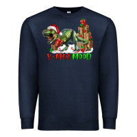 Navy t rex x mas mood Premium Sweatshirt - RanaPortraitStore