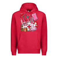 Cardinal nurse  valentines day love Premium Hoodie - AdoDesignShop