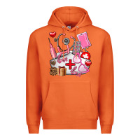 Carrot nurse  valentines day love Premium Hoodie - AdoDesignShop