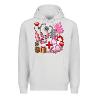Dove Grey nurse  valentines day love Premium Hoodie - AdoDesignShop