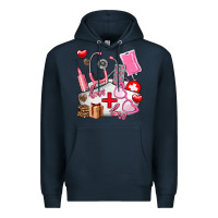 Navy nurse  valentines day love Premium Hoodie - AdoDesignShop