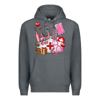 Rock nurse  valentines day love Premium Hoodie - AdoDesignShop