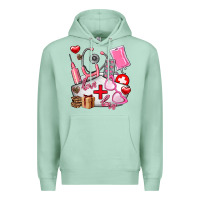 Seafoam nurse  valentines day love Premium Hoodie - AdoDesignShop