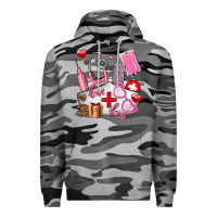 Slate Camo nurse  valentines day love Premium Hoodie - AdoDesignShop
