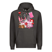 Smoke nurse  valentines day love Premium Hoodie - AdoDesignShop