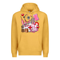 Mustard nurse  valentines day love Premium Hoodie - AdoDesignShop