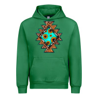 Emerald aztec leopard turquoise sunflower Urban Hoodie - JahusDesignShop