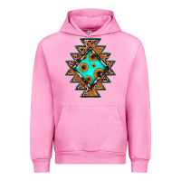 Fuchsia Pink aztec leopard turquoise sunflower Urban Hoodie - JahusDesignShop