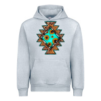 Heather Grey aztec leopard turquoise sunflower Urban Hoodie - JahusDesignShop