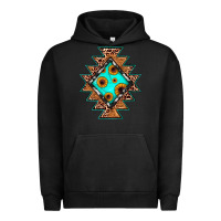 Pigment Black aztec leopard turquoise sunflower Urban Hoodie - JahusDesignShop