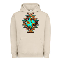Pigment French Oak aztec leopard turquoise sunflower Urban Hoodie - JahusDesignShop
