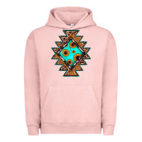 Pigment Salmon aztec leopard turquoise sunflower Urban Hoodie - JahusDesignShop