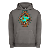 Pigment Tornado aztec leopard turquoise sunflower Urban Hoodie - JahusDesignShop