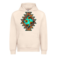 Sandshell aztec leopard turquoise sunflower Urban Hoodie - JahusDesignShop