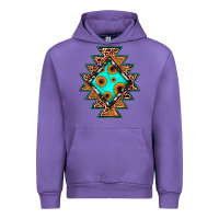 Tulip aztec leopard turquoise sunflower Urban Hoodie - JahusDesignShop