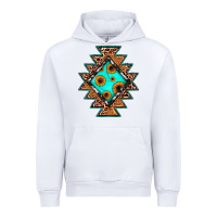White aztec leopard turquoise sunflower Urban Hoodie - JahusDesignShop