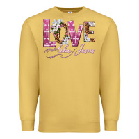 Antique Gold love like jesus Premium Sweatshirt - texasbilliewilder
