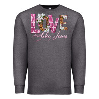 Charcoal Heather love like jesus Premium Sweatshirt - texasbilliewilder