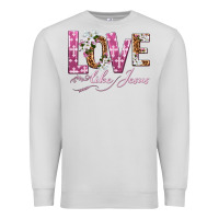 Dove Grey love like jesus Premium Sweatshirt - texasbilliewilder