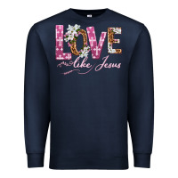 Navy love like jesus Premium Sweatshirt - texasbilliewilder