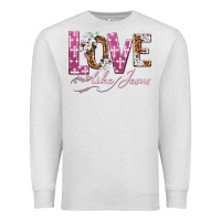 Oatmeal Heather love like jesus Premium Sweatshirt - texasbilliewilder
