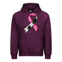 Mauve Wine breast cancer sport ribbons Urban Hoodie - AdoDesignShop