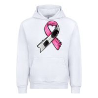 White breast cancer sport ribbons Urban Hoodie - AdoDesignShop
