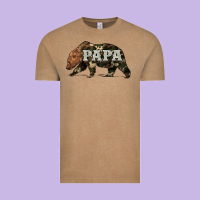 Bear Papa Vintage Tee Designed By Artiststas