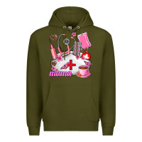 Army Green Mama Premium Hoodie - AdoDesignShop