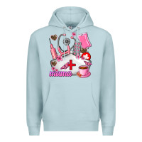 Blue Mist Mama Premium Hoodie - AdoDesignShop