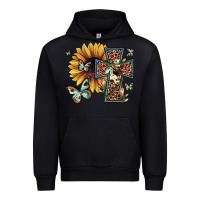 Black leopard cross sunflower butterfly Urban Hoodie - JahusDesignShop