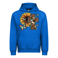 Cobalt leopard cross sunflower butterfly Urban Hoodie - JahusDesignShop