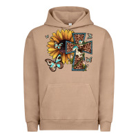 Pigment Burro leopard cross sunflower butterfly Urban Hoodie - JahusDesignShop