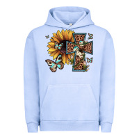 Pigment Grape Ice leopard cross sunflower butterfly Urban Hoodie - JahusDesignShop
