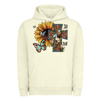 Pigment Pistachio leopard cross sunflower butterfly Urban Hoodie - JahusDesignShop