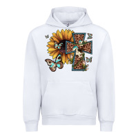 White leopard cross sunflower butterfly Urban Hoodie - JahusDesignShop