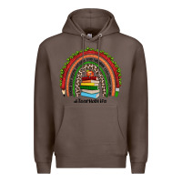 Coffee Christmas Teacherlife rainbow Premium Hoodie - JahusDesignShop
