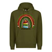 Army Green Christmas Teacherlife rainbow Premium Hoodie - JahusDesignShop