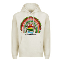 Oatmeal Heather Christmas Teacherlife rainbow Premium Hoodie - JahusDesignShop